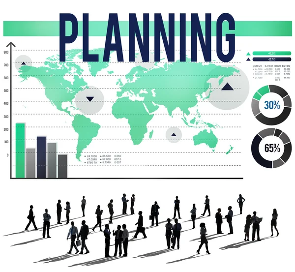 Concepto de análisis de la estrategia de planificación —  Fotos de Stock