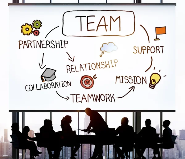 팀 기업 팀워크 개념 — 스톡 사진