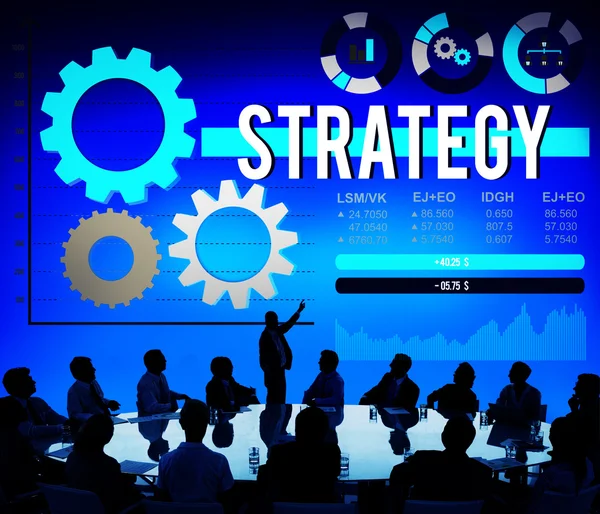 Conceito de estratégia de plano de negócios — Fotografia de Stock