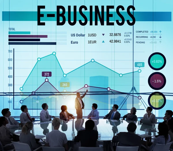 Koncepcja technologii Online E-biznesu — Zdjęcie stockowe