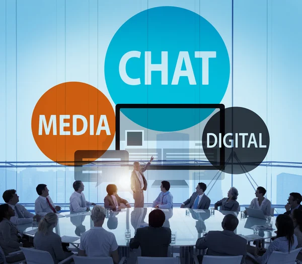 Chat média digitální koncepce — Stock fotografie
