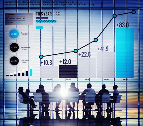 Concepto de análisis de datos estadísticos — Foto de Stock