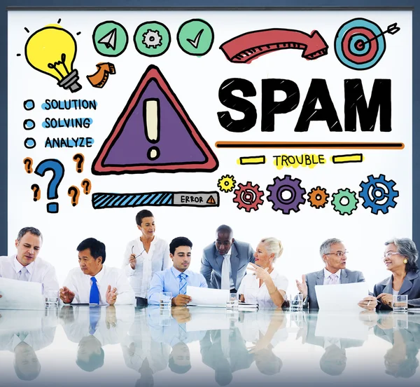 Spam-Problem och Malware Hacking koncept — Stockfoto