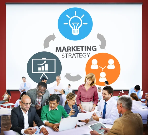 Estrategia de Marketing Concepto de Marca — Foto de Stock