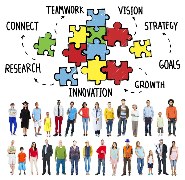 Teamwork Kollaboration Verbindungskonzept — Stockfoto