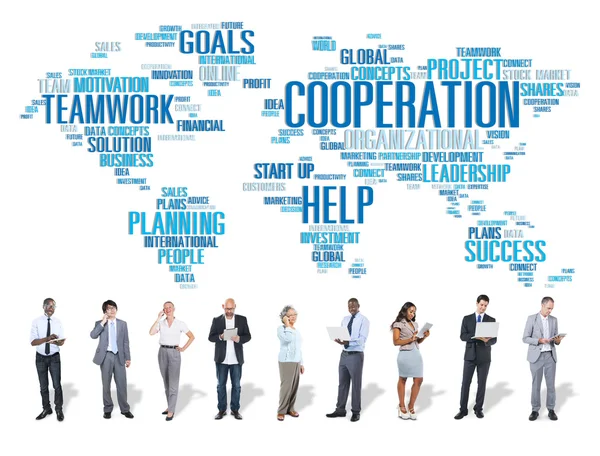Együttműködés üzleti csapatmunka-szemlélet — Stock Fotó