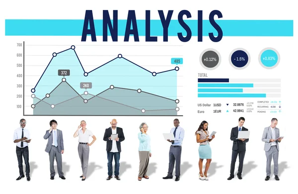 Análisis Estrategia Concepto de negocio —  Fotos de Stock