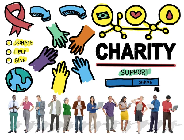 Conceito de Apoio à Doação de Caridade — Fotografia de Stock