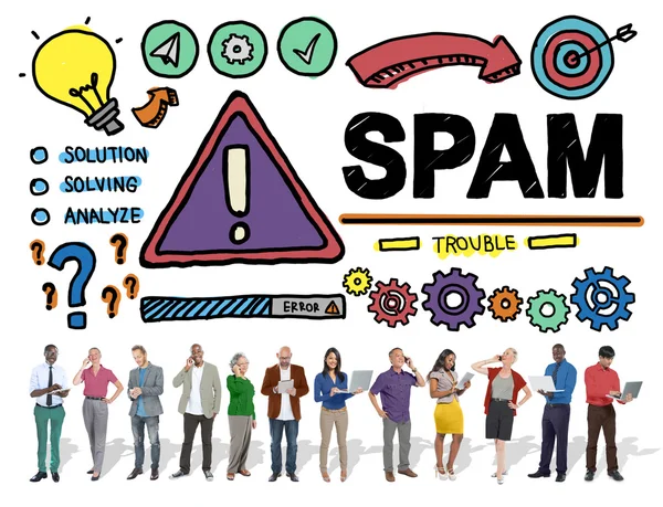 Spam Problem Hacking koncept — Stockfoto