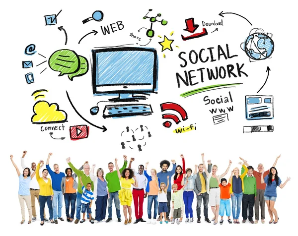 Concepto de red social — Foto de Stock