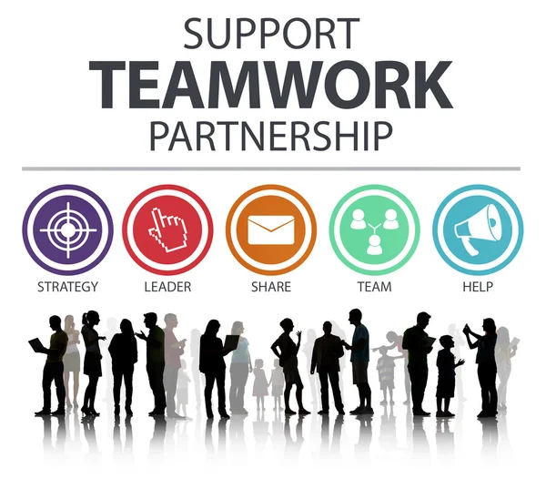 Support Teamwork Partnership Concept — Stock Photo, Image