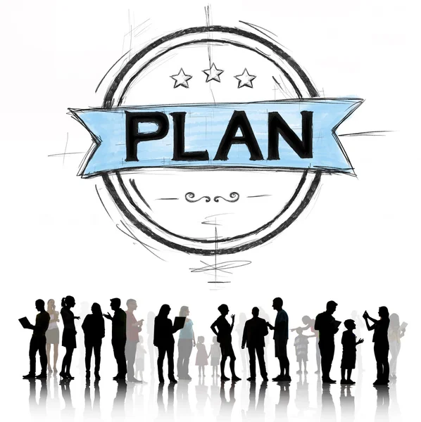 Strateji kavramı planlama planı — Stok fotoğraf