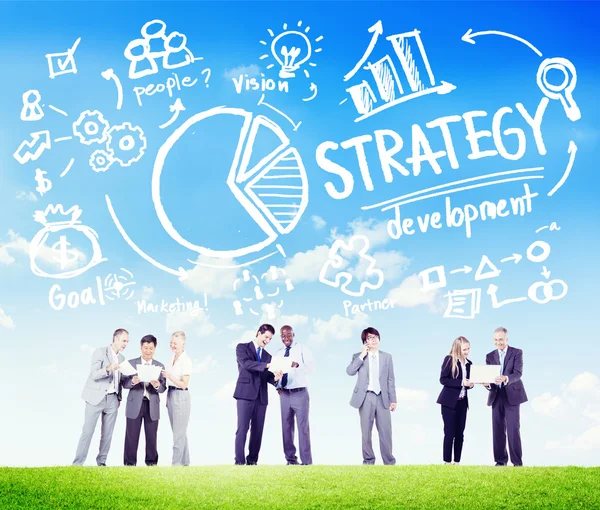 Desarrollo de Estrategia Concepto de Marketing — Foto de Stock