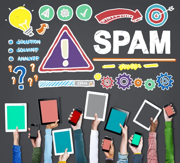 Spam Problem Hacking koncept — Stockfoto
