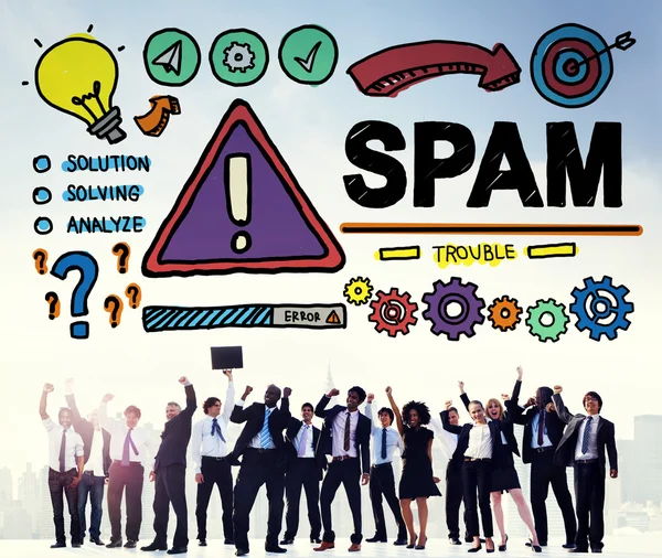 Spam Problem Hacking koncept — Stockfoto