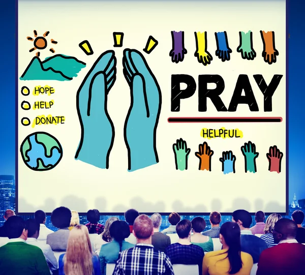 Modlete se pojem náboženství naděje — Stock fotografie