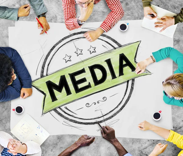 Media journalistik multimediakommunikation koncept — Stockfoto