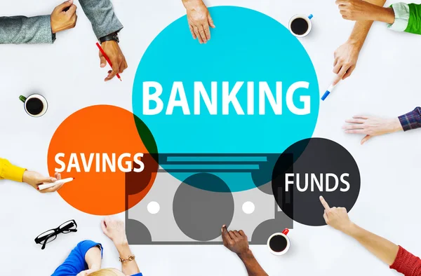 Concetto di fondi di risparmio bancario — Foto Stock