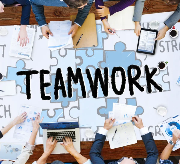 Teamwork Team anslutning begreppsmässigt — Stockfoto