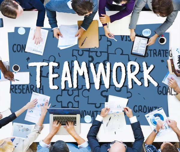 Teamwork Team anslutning begreppsmässigt — Stockfoto