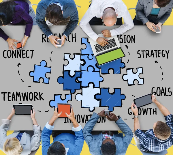 Teamwerk verbinding Concept — Stockfoto