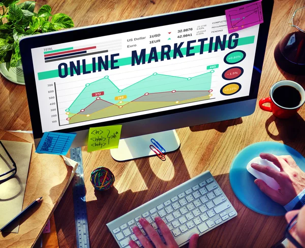 Conceito de Marketing Online — Fotografia de Stock