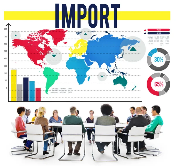 Koncepcja logistyki importu — Zdjęcie stockowe
