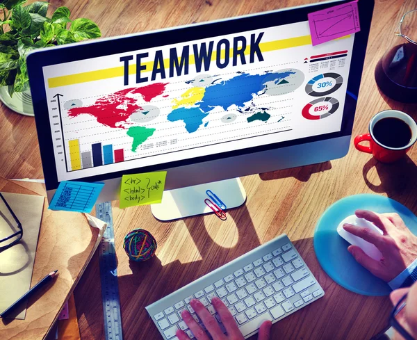 팀워크와 공동 협력 파트너십 개념 — 스톡 사진