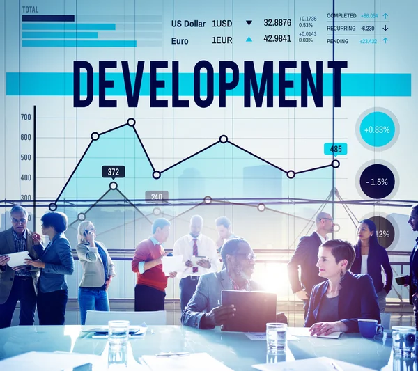 Ontwikkeling, doelen groei Concept — Stockfoto