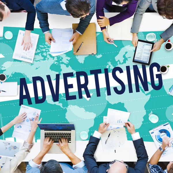 Concepto de marketing publicitario — Foto de Stock