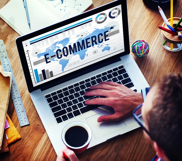 Concetto di attività di E-Commerce — Foto Stock