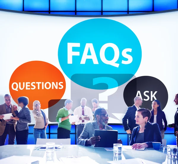 FAQ Concetto di soluzione — Foto Stock