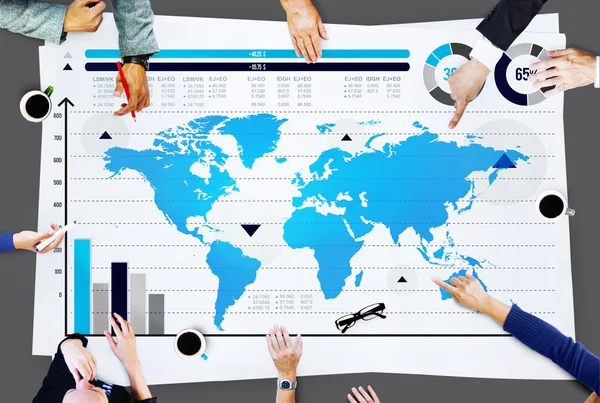 Global Business  Graph Concept — Stock Photo, Image