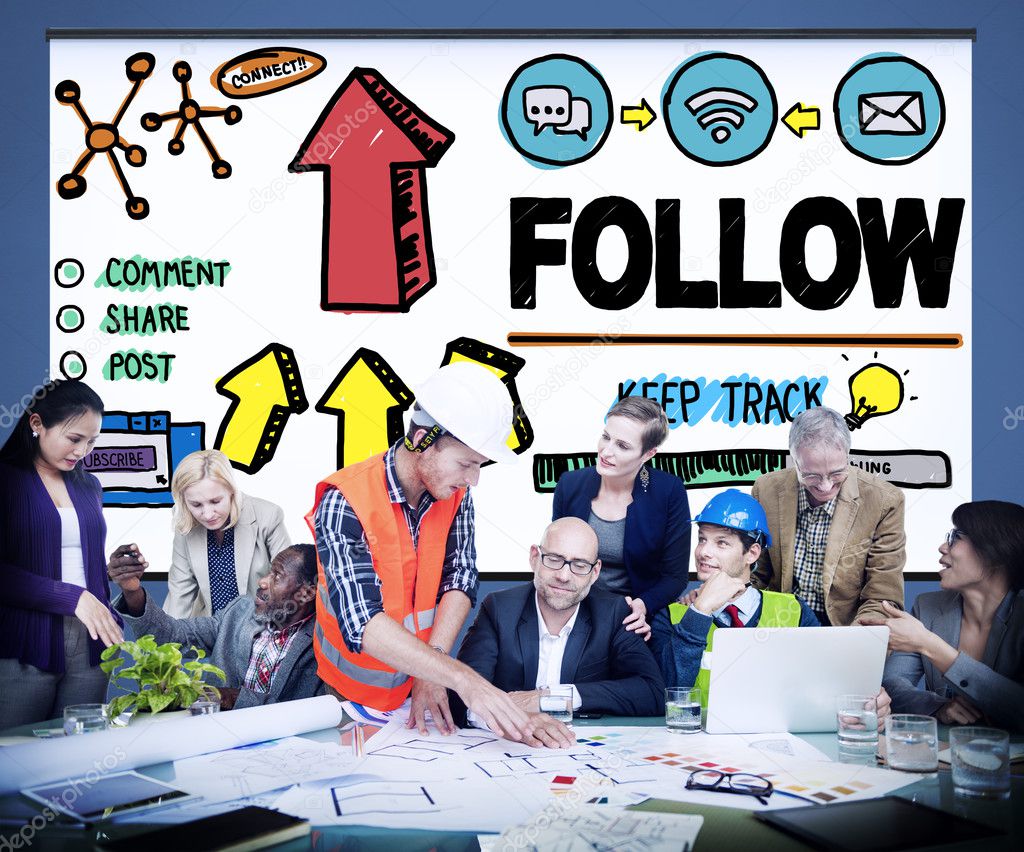 Follow Networking Social Concept