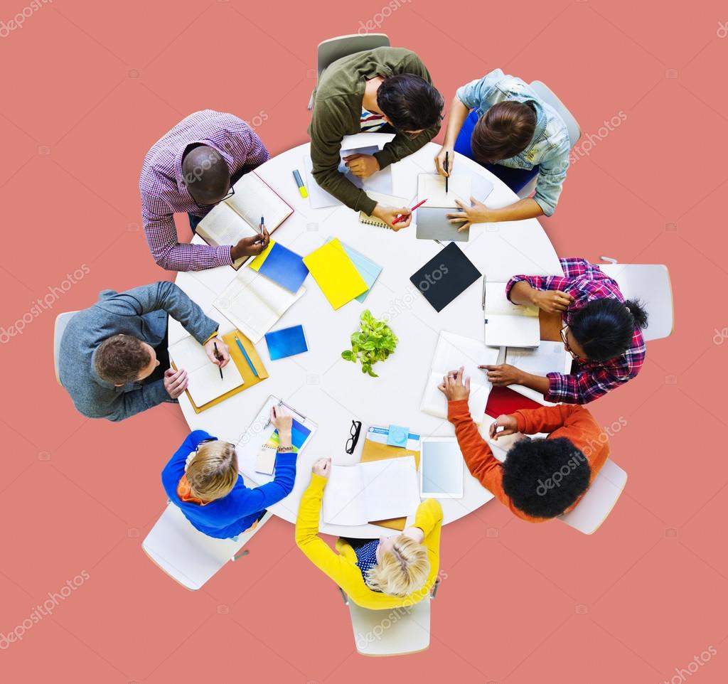 Group of People Working in a Team