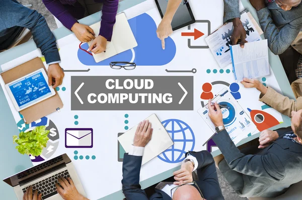 Cloud Computing Network Concept de stockage Internet en ligne — Photo