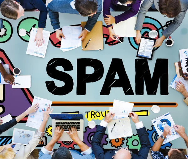 Spam Problem Virus Online Malware Hacking koncept — Stockfoto