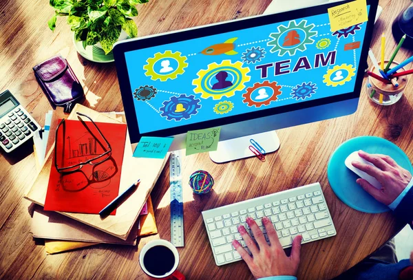 Functionaliteit Teamwork Concept — Stockfoto