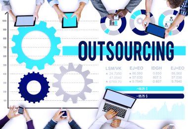 Outsourcing Career Recruitment Concept clipart