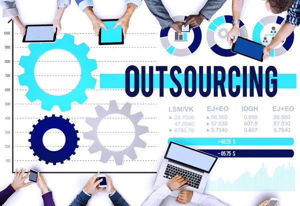 Concepto de contratación de outsourcing carrera —  Fotos de Stock