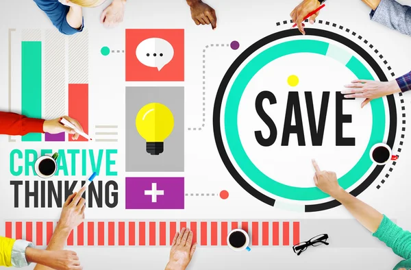 Creative Thinking, Save Ideas Concept — Stock Photo, Image