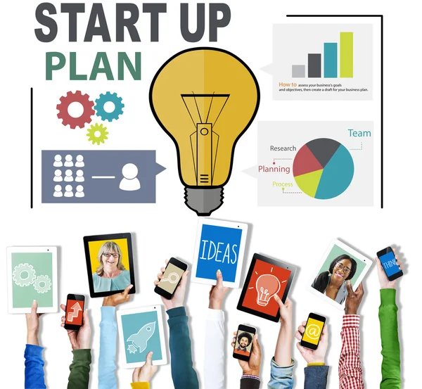 Start Plan affärsidé — Stockfoto