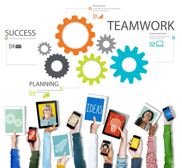 Teamwerk verbinding Concept — Stockfoto