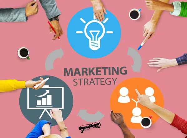 Estrategia de Marketing Concepto de Marca — Foto de Stock