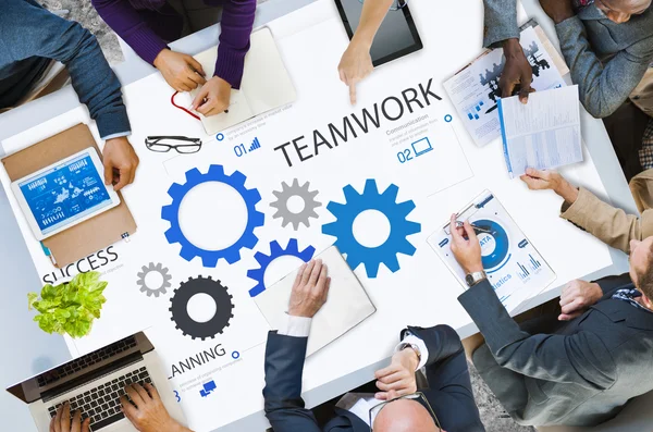 Teamwork samarbete enhet koncept — Stockfoto