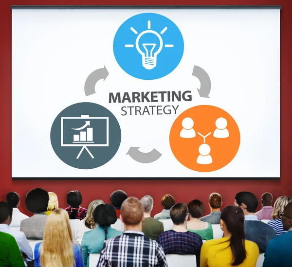 Estrategia de Marketing Concepto de Marca — Foto de Stock