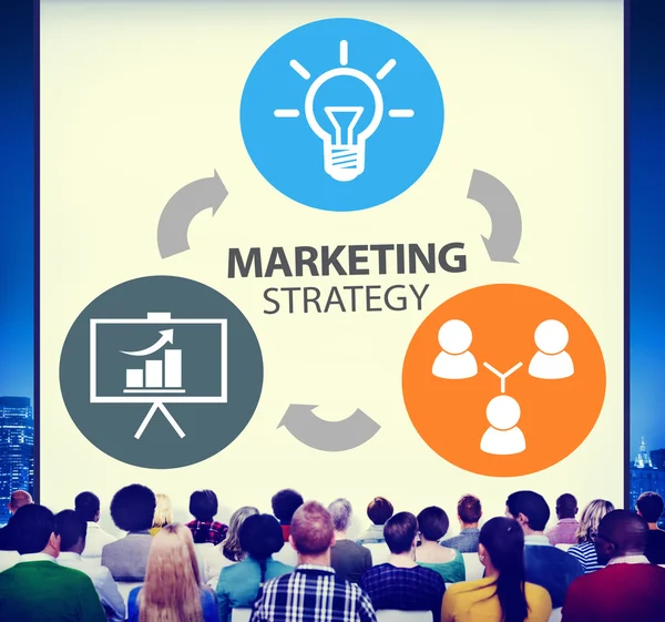 Estrategia de Marketing Concepto de Marca — Foto de Stock