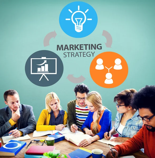 Estrategia de Marketing Branding Plan de Publicidad Comercial — Foto de Stock