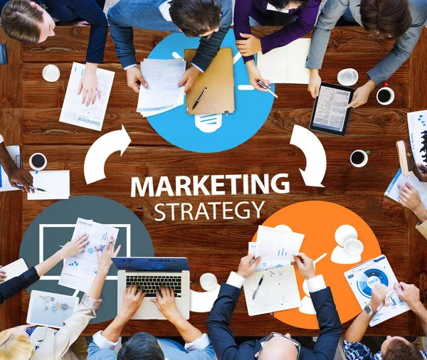 Marketing strategie, branding commerciële advertentie plan — Stockfoto