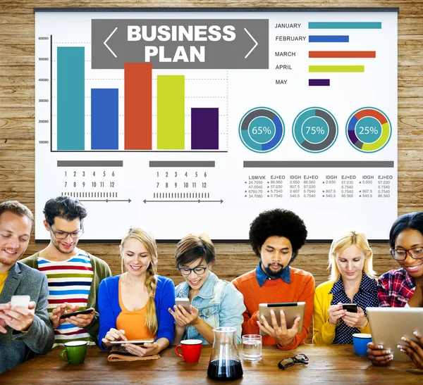 Business plan Bar Graph Data Development Information Concept — Stock Photo, Image